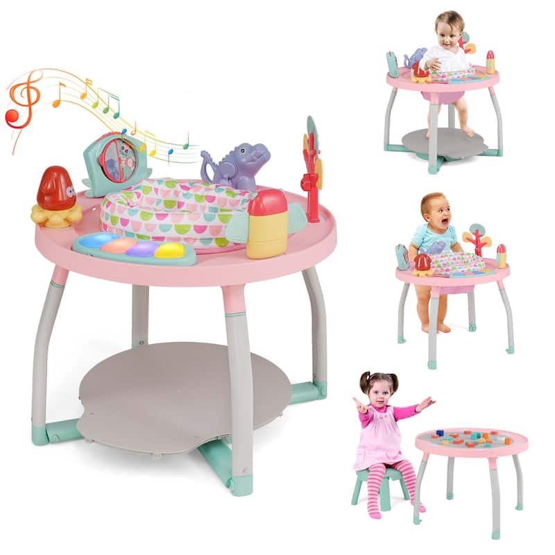 5 in 1 Baby Activity Center Play Center Jumpers & Bouncers for Babies - Pink