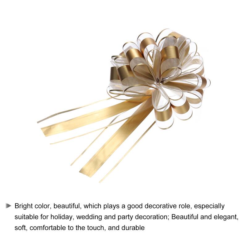 20pcs 11" Large Pull Bow Metallic Gift Wrapping Bows Ribbon
