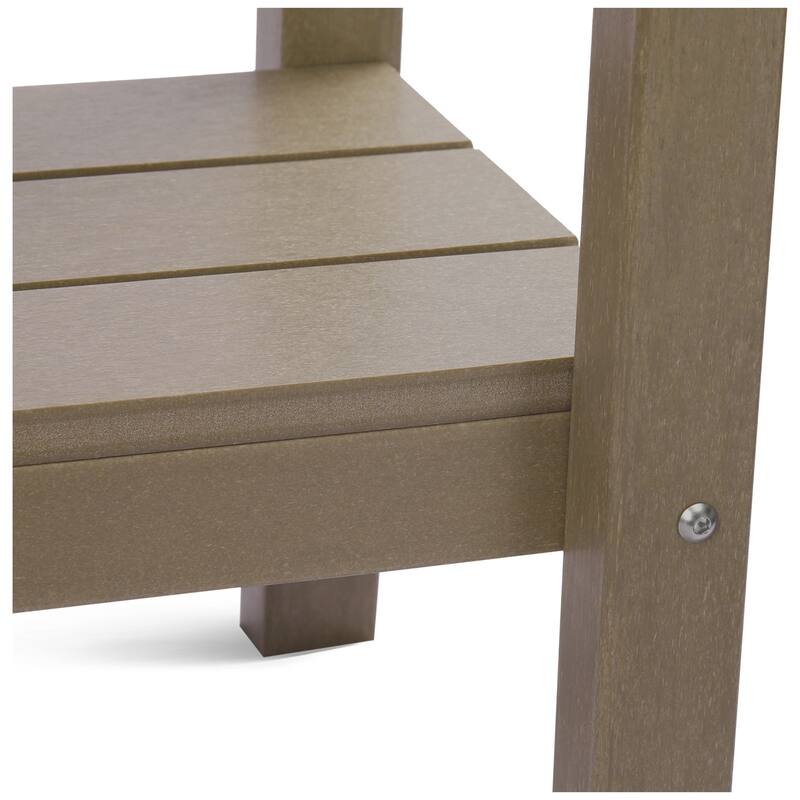 Laguna Hdpe All Weather Outdoor Patio Two Shelf Table