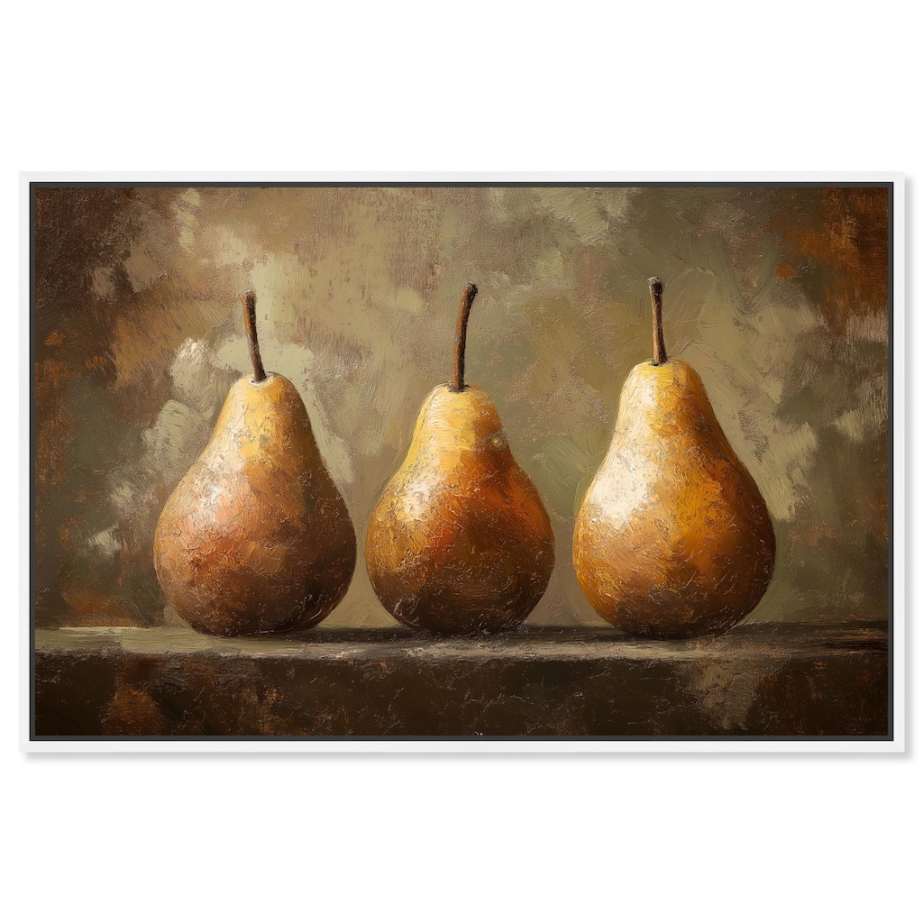 Pear Trio Canvas by Art Remedy