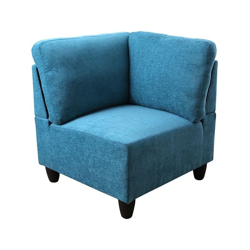 Blue Flannel Living Room Corner Accent Chair