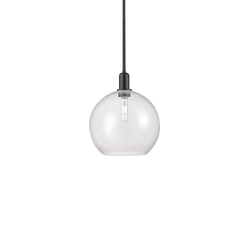 Innovations Lighting 716-1S-15-12 Athens Pendant Athens 12" Wide - Matte Black / Seedy