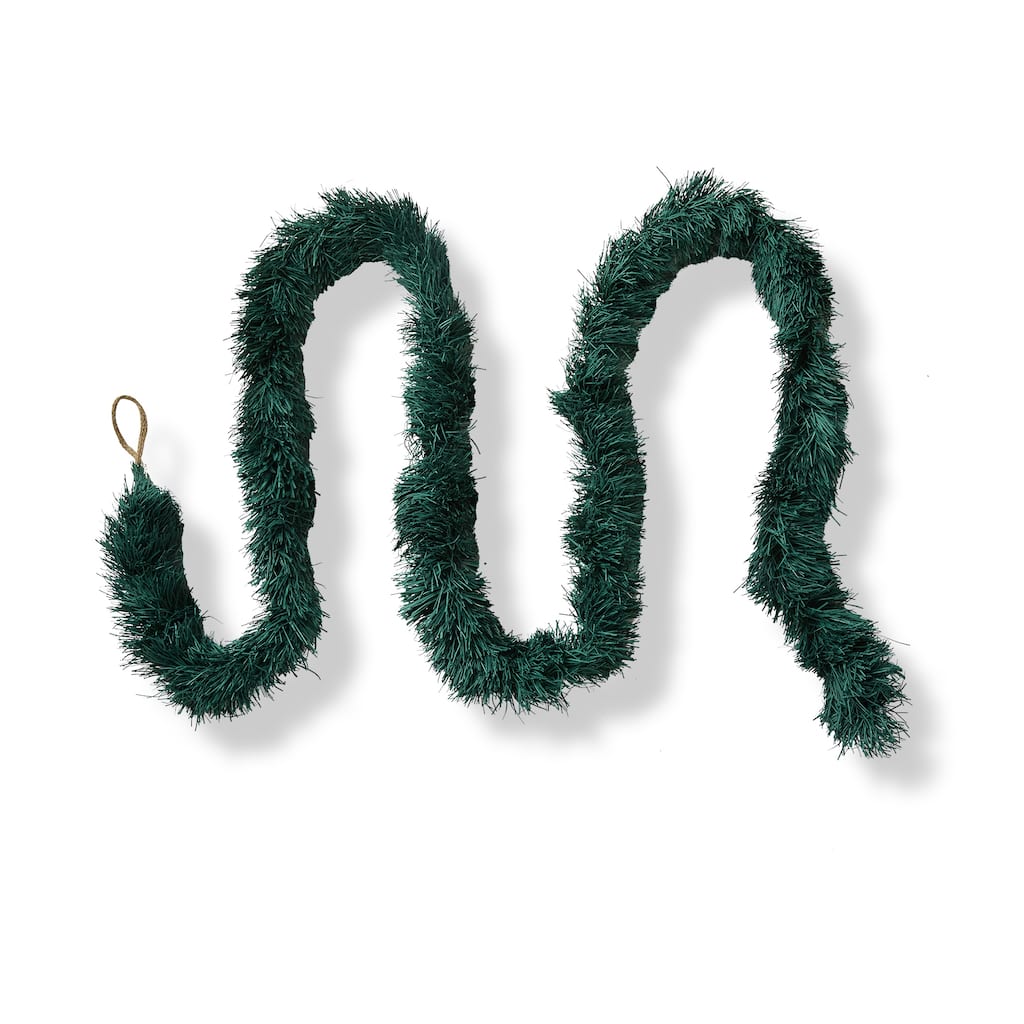 Fringe Paper Garland Spruce Green - Decorative Wall Banner for Holiday Decor, Christmas, 3" H x 97" L x 3" W