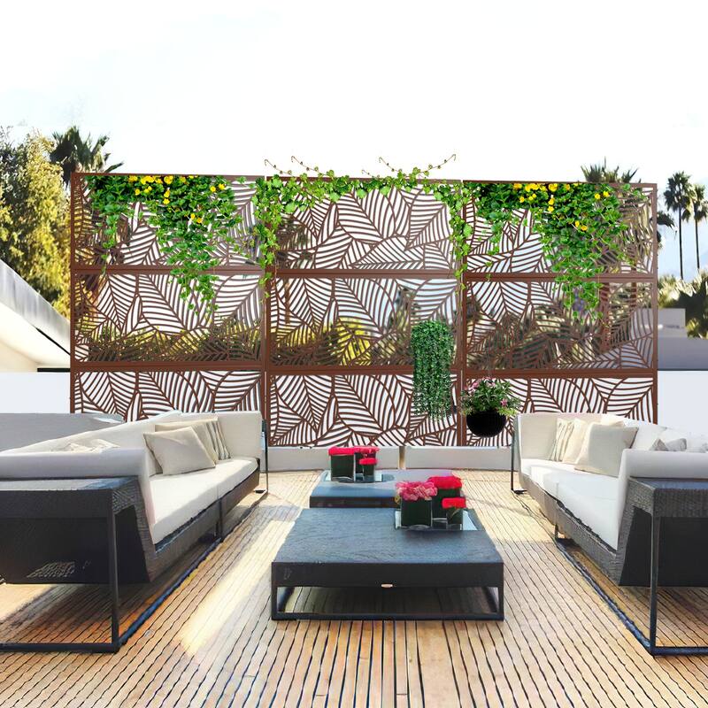 Privacy Screen Free Standing Leaf