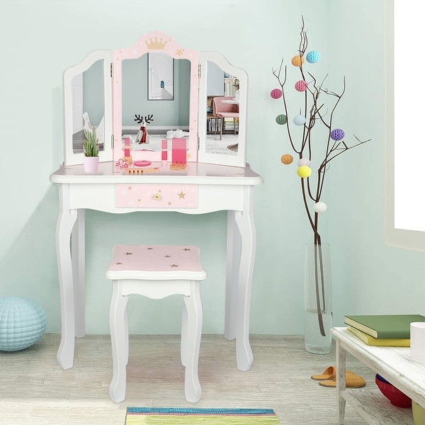 childrens pink dressing table