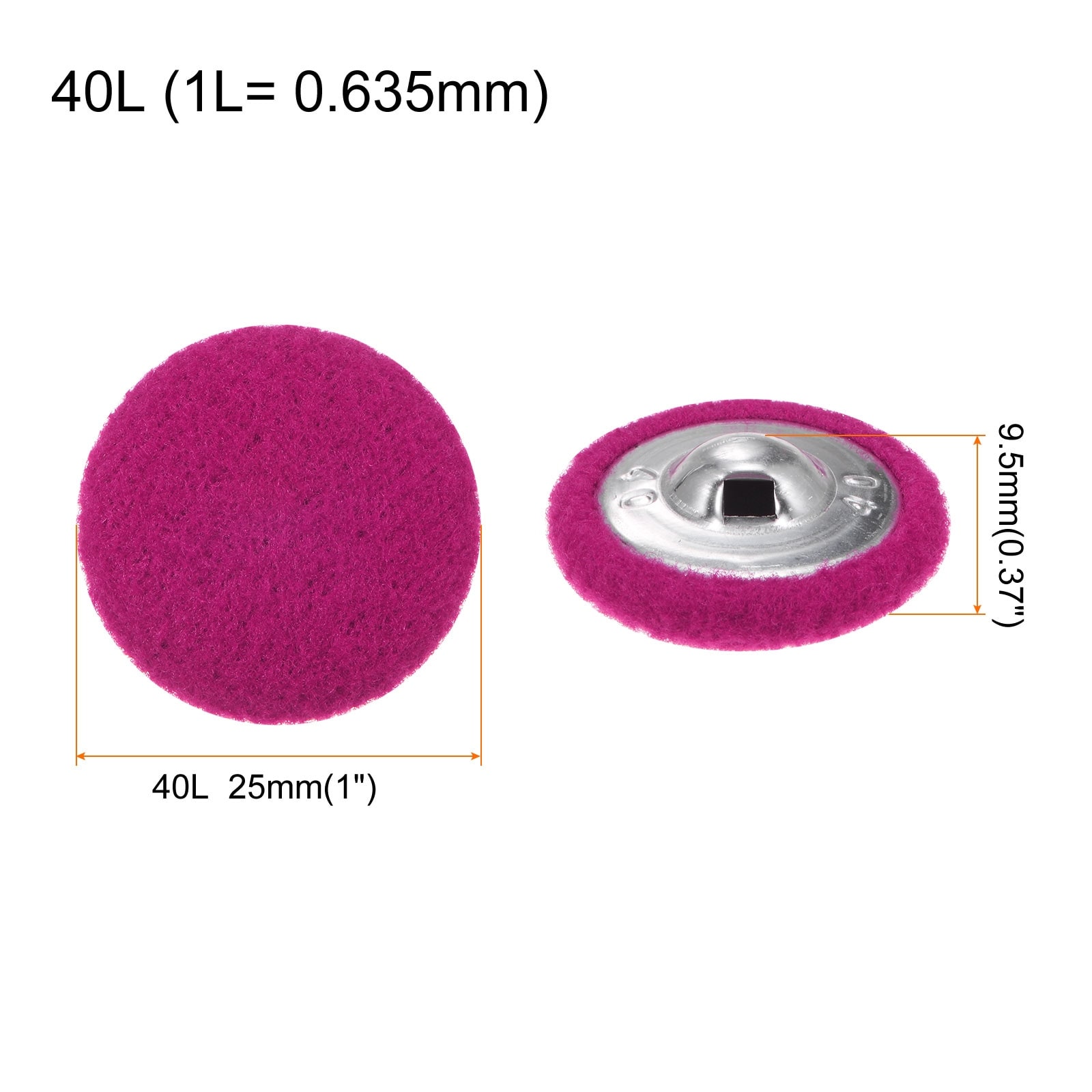 Fabric Cloth Covered Button Round Holes Metal Shank Sewing Buttons for Suits Dress