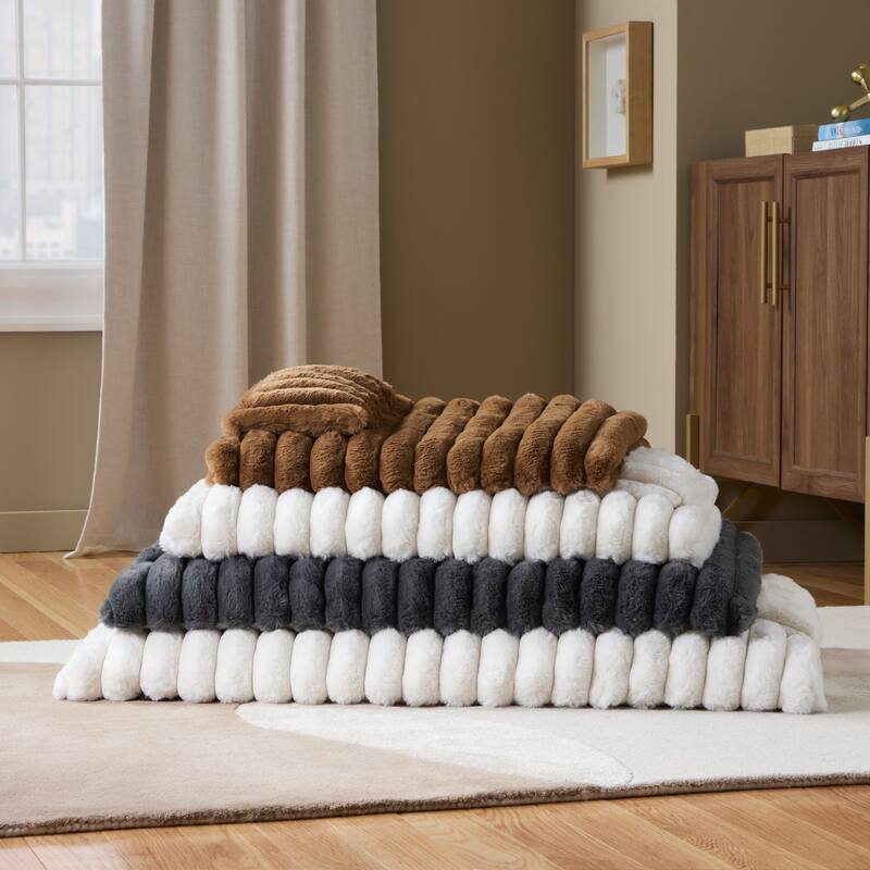 TOWN & COUNTRY LUXE CuddleTown Ribbed Bubble Stripe Pillow Crate Mat Pet Bed Dark Grey XS Dogs