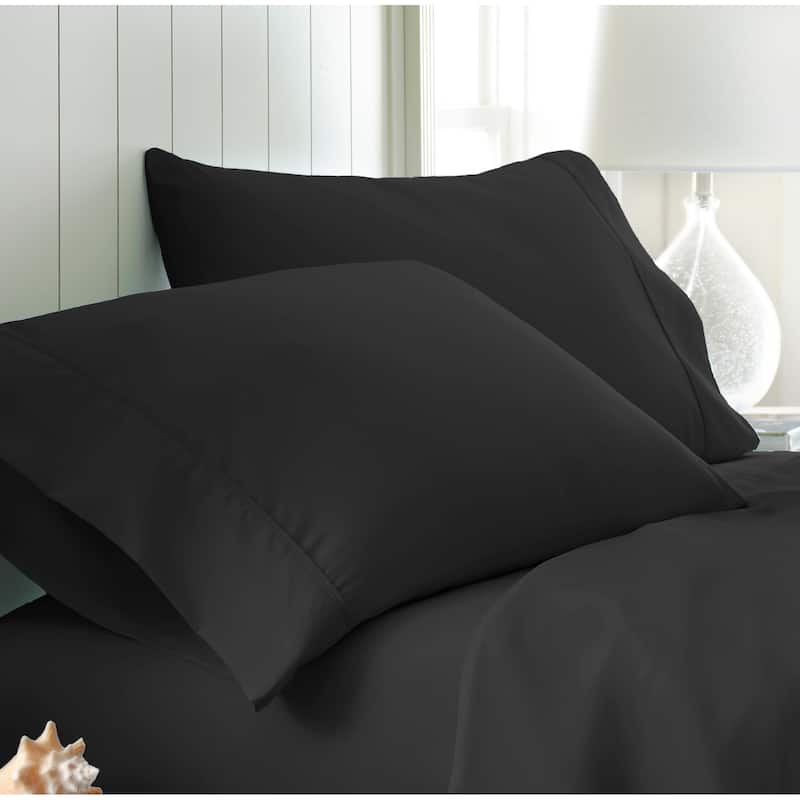 Home Collection Premium Ultra Soft 2-piece Microfiber Pillowcase Set - King - Black