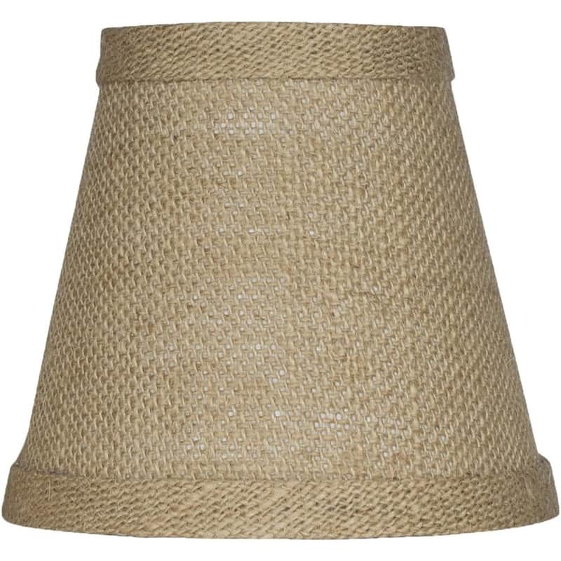 Chandelier Lamp Shade 3x5x4.5", Hardback, Clip On, Burlap - 5