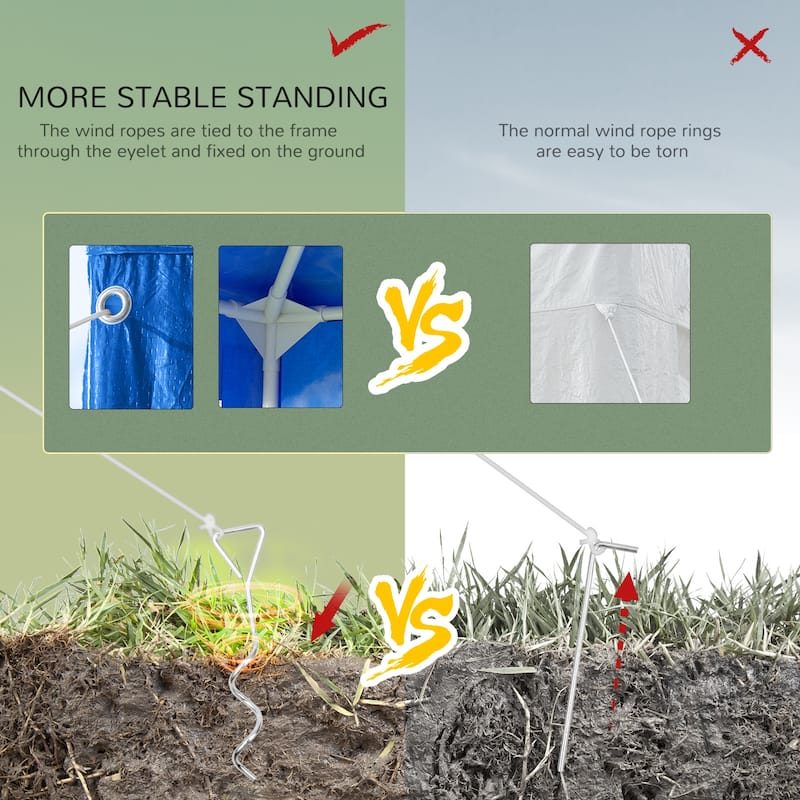 Large Outdoor Party Tent with Removable Sidewalls for Events and Gatherings