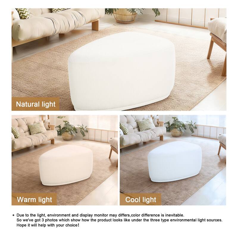 Modern Triangular Upholstered Accent Ottoman