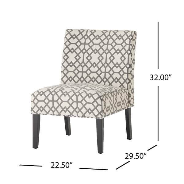dimension image slide 3 of 4, Kassi Ikat Pattern Accent Chair (Set of 2) by Christopher Knight Home - 22.50" L x 29.50" W x 32.00" H