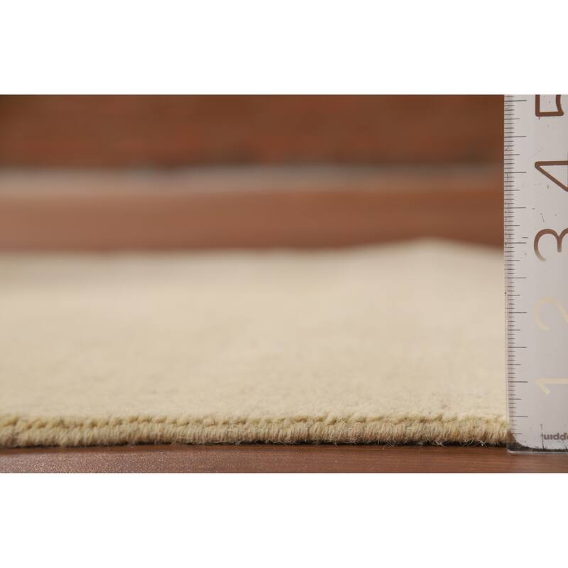 Modern Gabbeh Oriental Foyer Rug Handmade Solid Wool Carpet - 3'0"x 4'10"