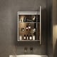 preview thumbnail 13 of 32, Rail Aluminum Recessed/Surface Mount Bathroom Medicine Cabinet with Mirror, Adjustable Brightness, Defogging & USB Port