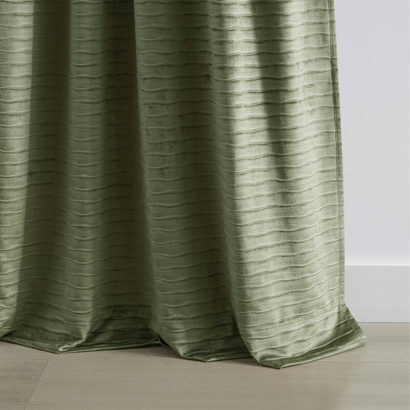 Martha Stewart Wave Embossed Curtain Panel Pair