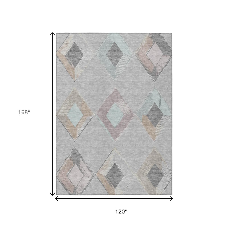 HomeRoots Geometric Transitional Rectangle Outdoor Rug