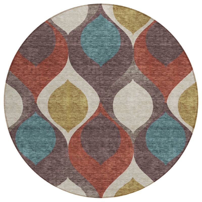 HomeRoots Ogee Transitional Rectangle Outdoor Rug
