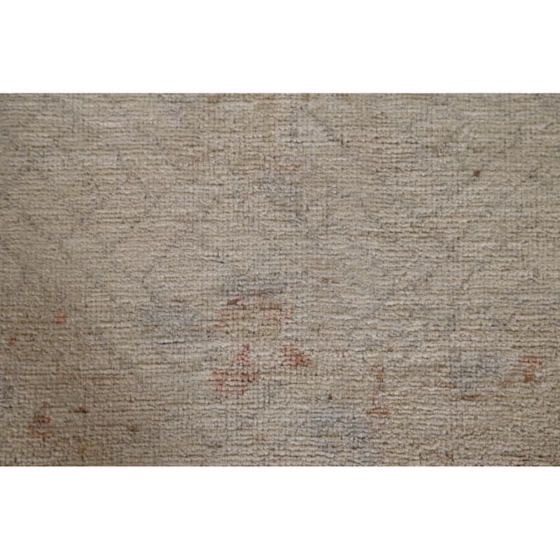 Geometric Art Deco Oriental Wool Area Rug Hand-knotted Foyer Carpet - 3'11" x 4'10"