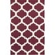 preview thumbnail 22 of 32, Hand-Woven Esme Moroccan Trellis Reversible Flatweave Wool Rug - 4' x 6' Purple