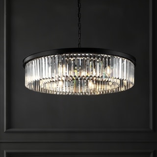 SAFAVIEH Couture Jennaya Crystal Pendant - 31.5 IN W x 31.5 IN D x 13.5 / 61.5 IN H