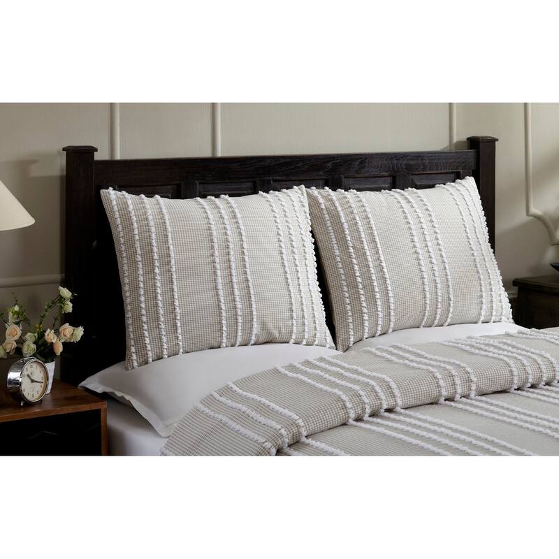 Better Trends Winston Comforter Set 100% Cotton Tufted Soft Plush Chenille Machine Washable Tumble Dry