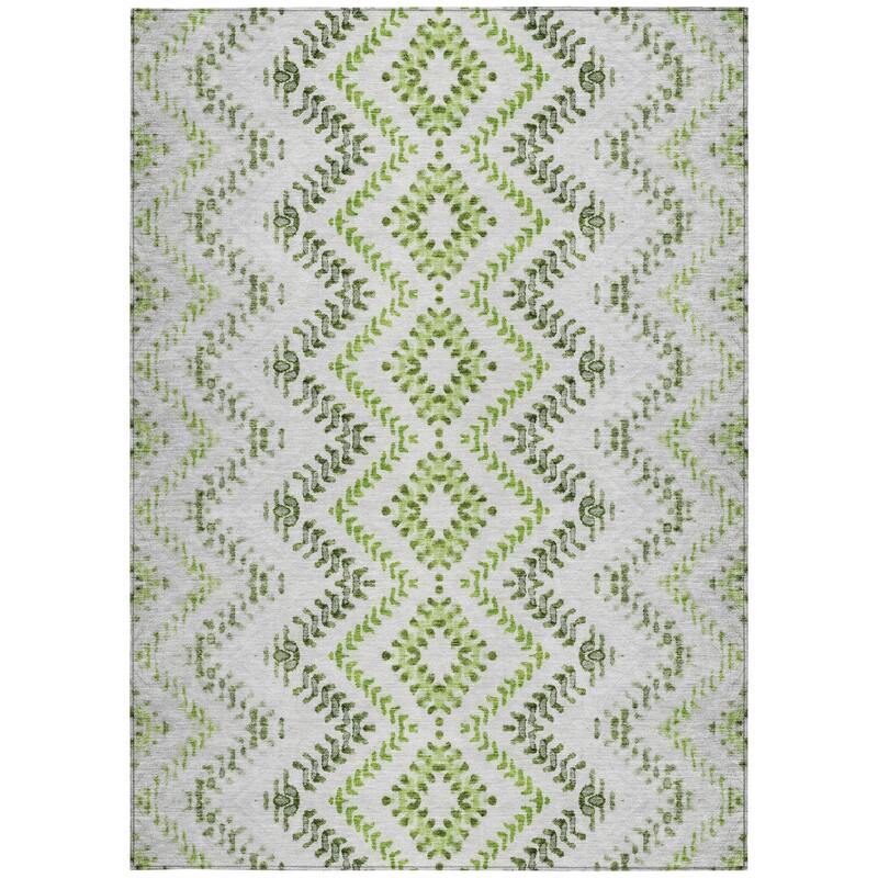 HomeRoots Geometric Transitional Rectangle Outdoor Rug