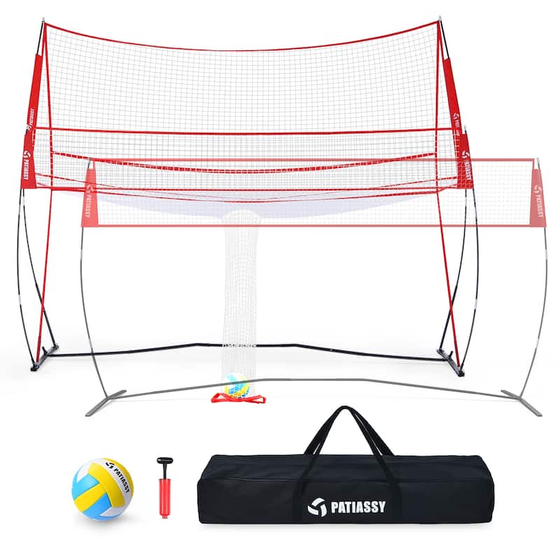 Professional Volleyball Training Equipment Net for Indoor and Outdoor - 14x11ft