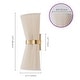 preview thumbnail 8 of 9, 2-Light Modern Boho Natural Ivory Hand-Woven Rope Fabric Flush Mount Wall Lighting Up&Down Wall Sconces