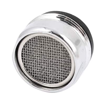 22mm Male Thread Faucet Tap Filtering Net Spout Aerator Nozzle - Silver Tone, Black