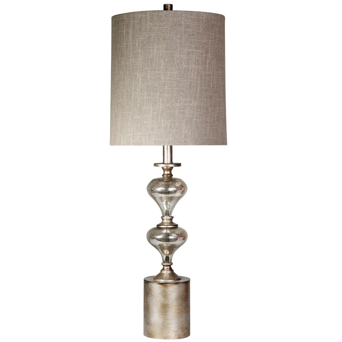 Delacora Sc L33452 Milam 34 Tall Buffet Table Lamp With Hardback Fabric Shade Mercury Overstock 25653082