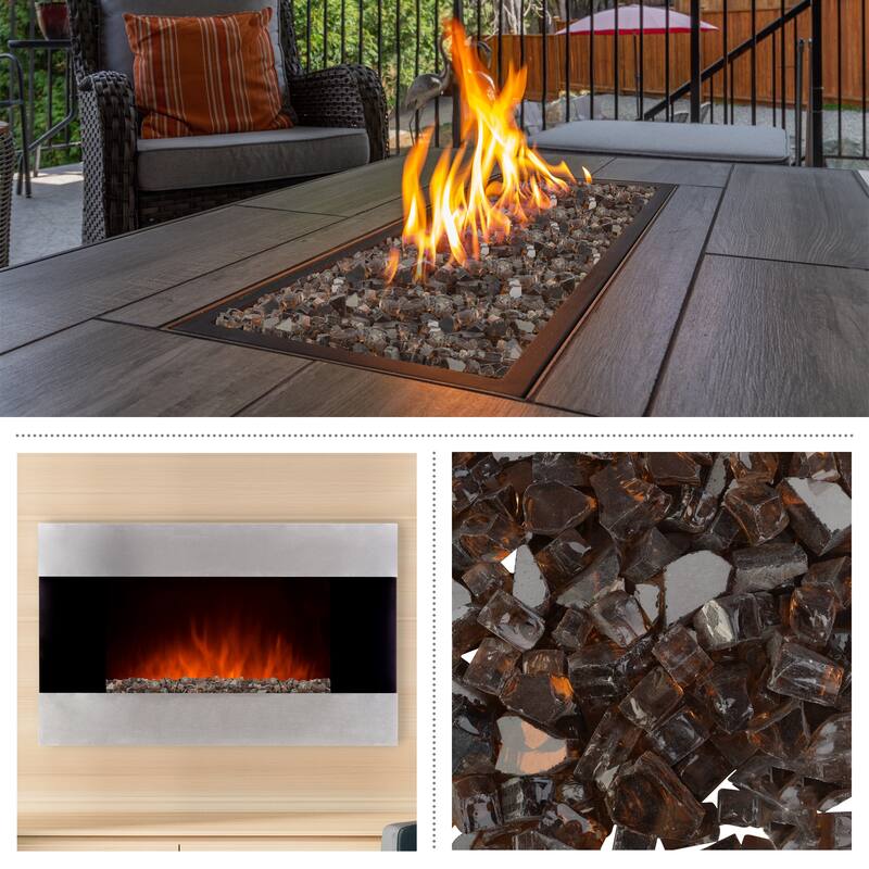 Pure Garden 10lbs Fire Pit Glass - Glass Rocks