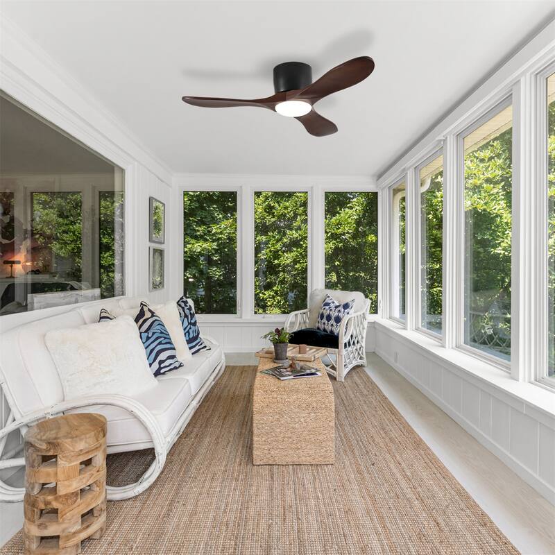 42-inch Ceiling Fan with Light and Remote Control, Reversible DC Motor