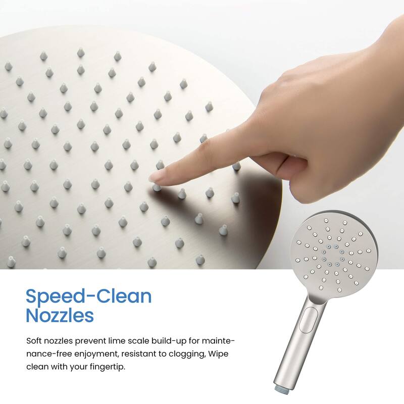 Circular Pressure Balanced 2-Function Shower System with Rough-In Valve