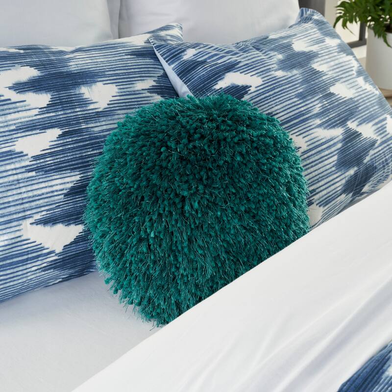 Mina Victory Shag Solid Throw Pillow