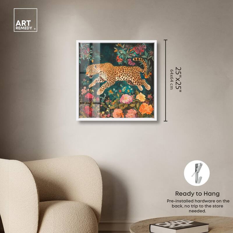 Tigers and Blooms Shadowbox by Art Remedy