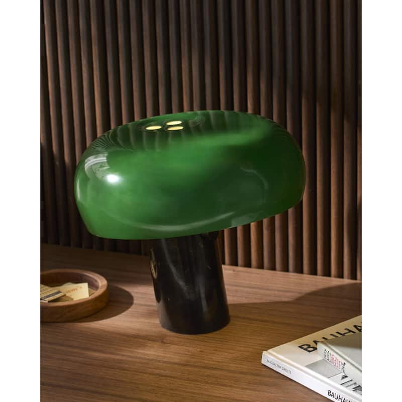 Livabliss Loches Traditional Accent Table Lamp - Black/Green