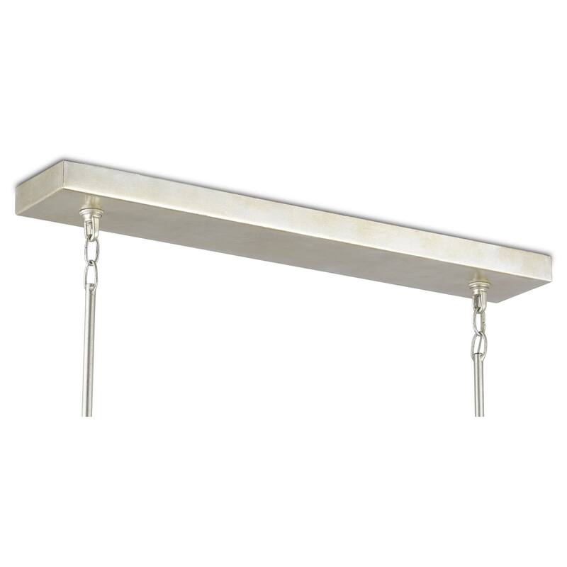 Currey & Company Middleton Rectangular Silver Chandelier - 23.25"h x 54"w x 14.5"d