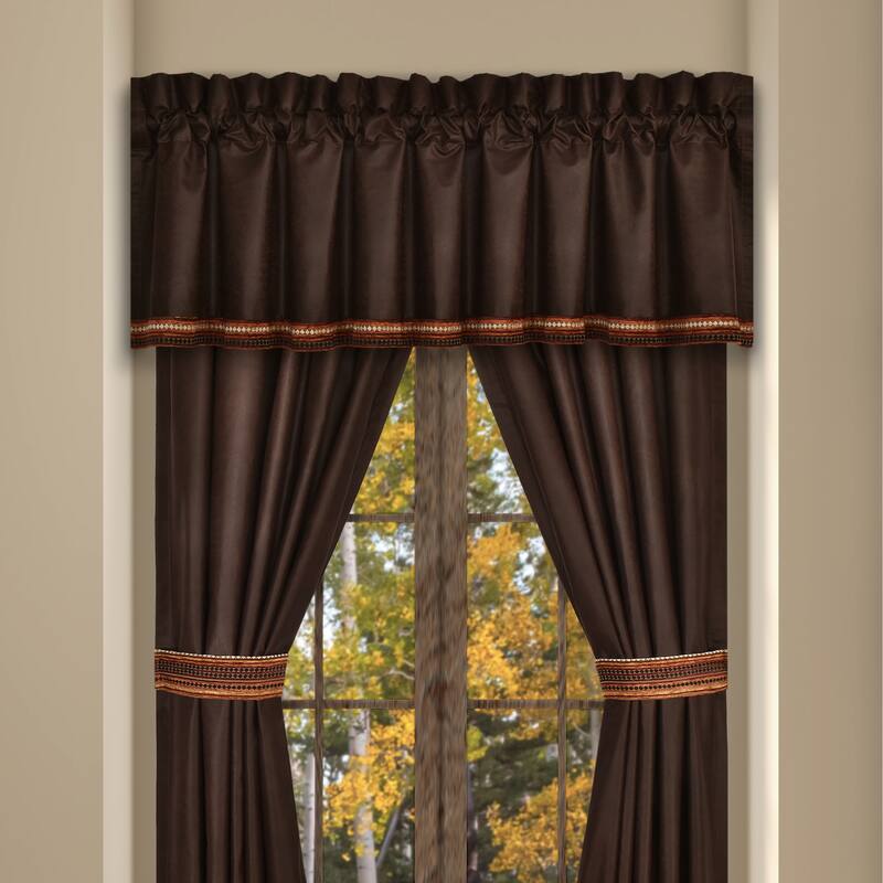 Sundance Window Straight Valance - Brown