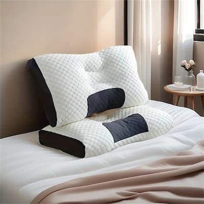 Cervical Pillow for Neck, Shoulder, & Back Pain Relief-Ergonomic Orthopedic Contour Pillow for Back and Side Sleep
