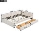 preview thumbnail 3 of 8, Modern Full Size Upholstered Platform Bed Daybed with USB and 2 Drawers