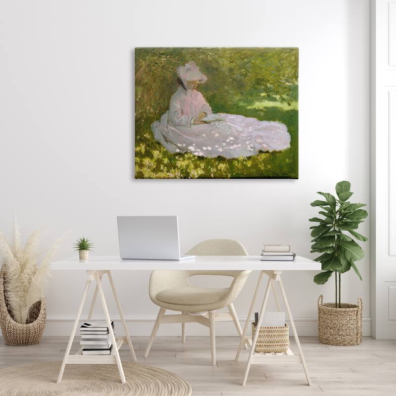 Stupell Springtime Classic Claude Monet Painting Female Portrait Canvas Wall Art, Design by one1000paintings