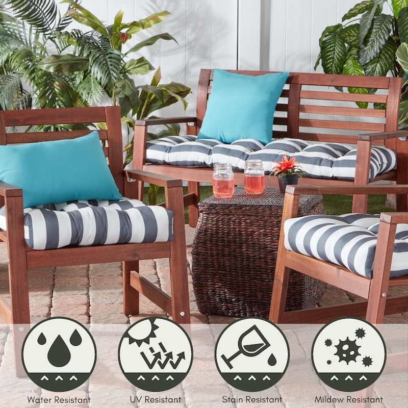 20-inch Square Polyester Outdoor Dining Seat Cushion by Greendale Home Fashions