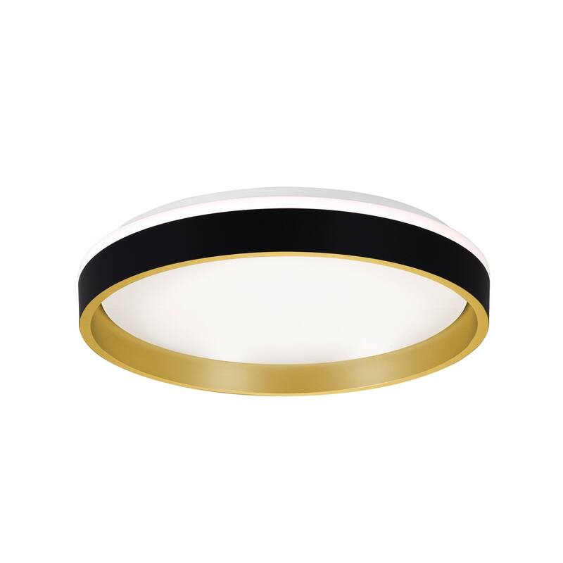 AFX RNAF16LAJD1 Ceiling 16" Wide LED Flush Mount Drum Ceiling Fixture - Black