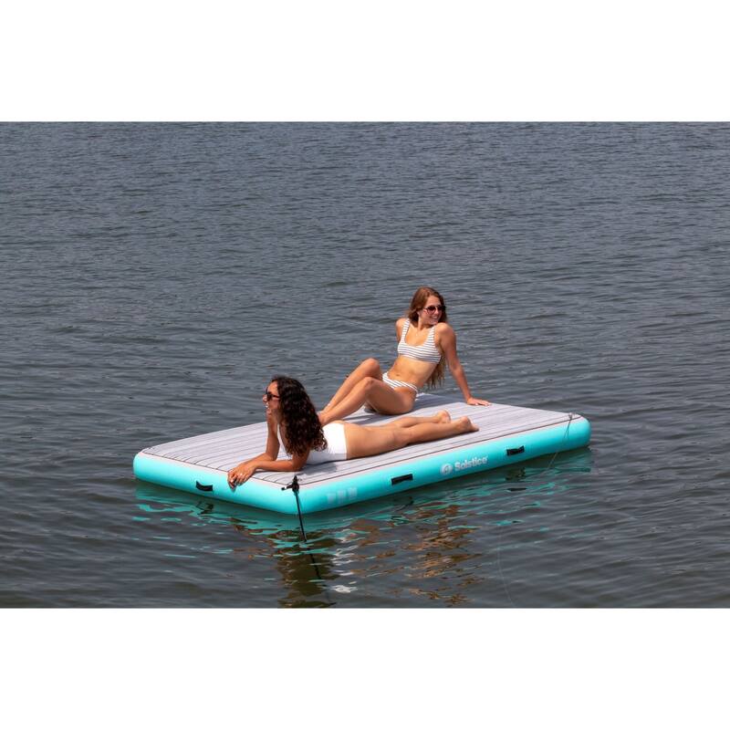 Luxe Inflatable Dock with Traction Pad and Ladder - 8' x 5'