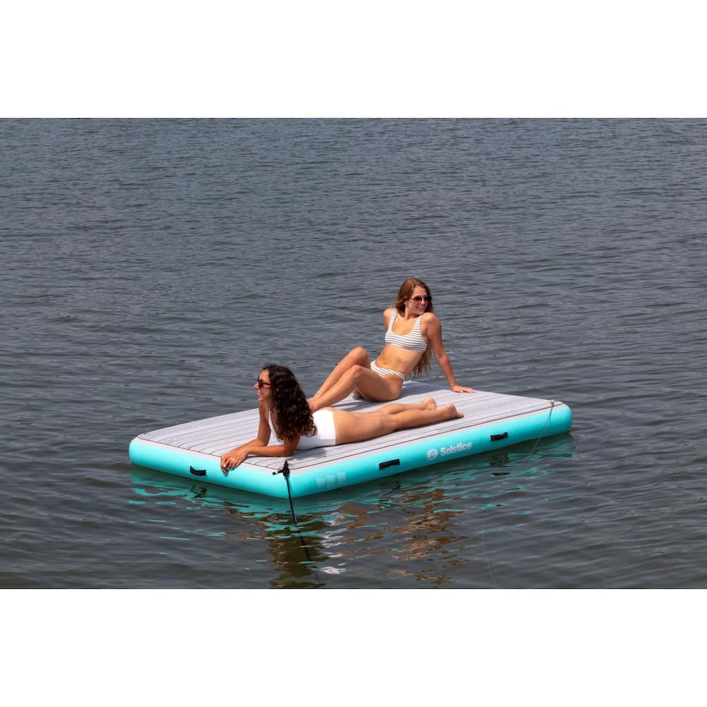 Luxe Inflatable Dock with Traction Pad and Ladder - 8' x 5'