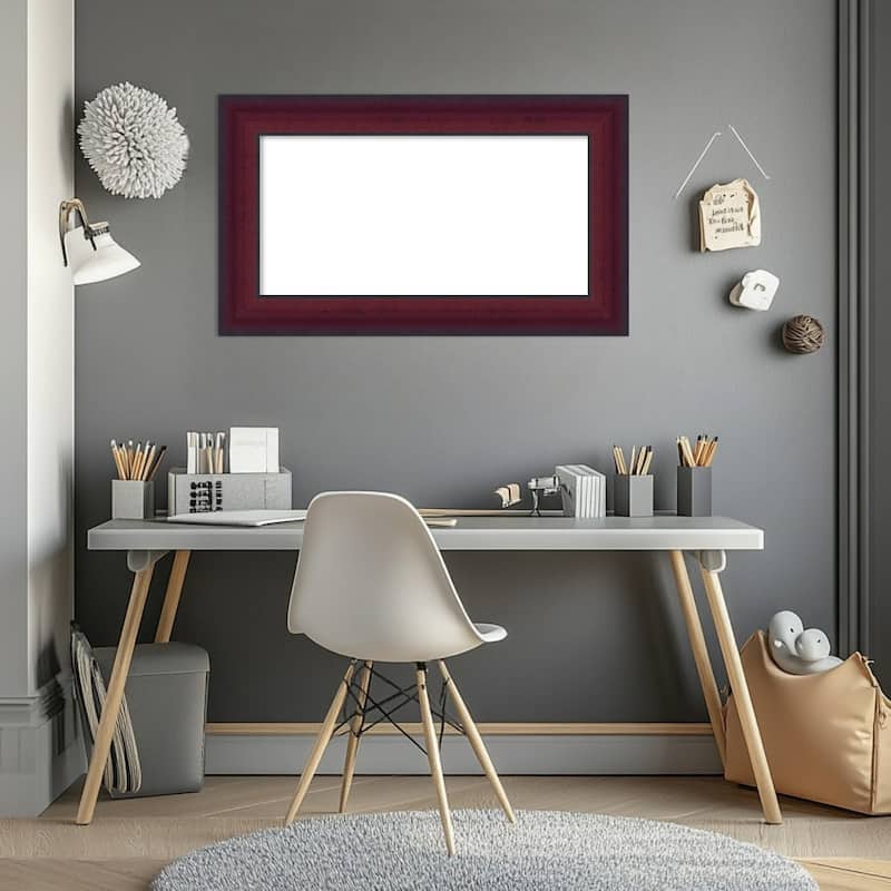 Amanti Art Canterbury Cherry Framed Dry Erase Magnetic Board