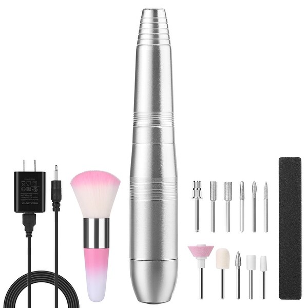 Electric Drill Nail File Acrylic Art File Manicure Pedicure Portable  Machine Kit | eBay