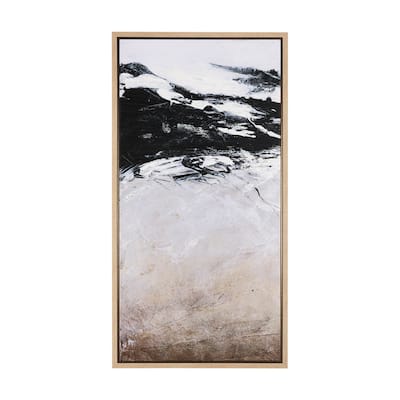 Black Strokes I (30 x 60) Framed Canvas Art Print
