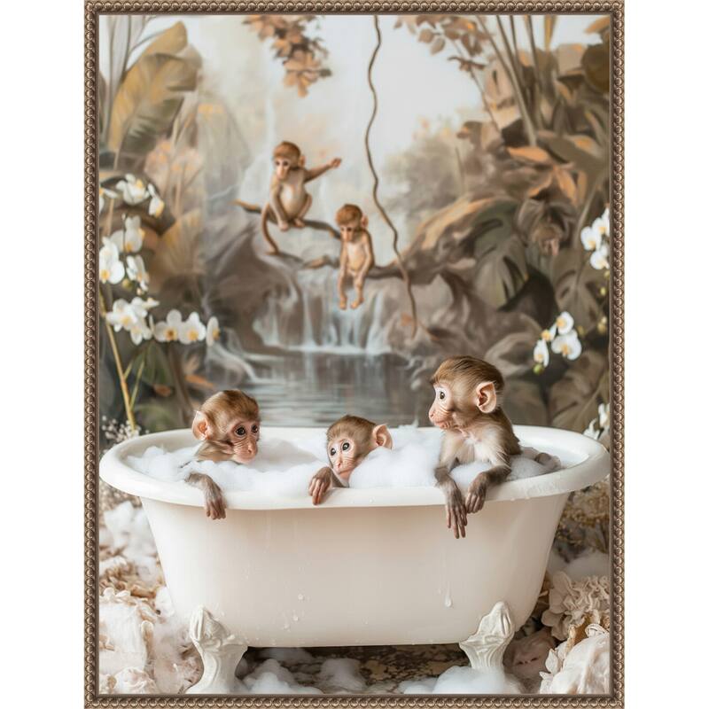 Jungle Spa by Niky Rahner Framed Canvas Wall Art