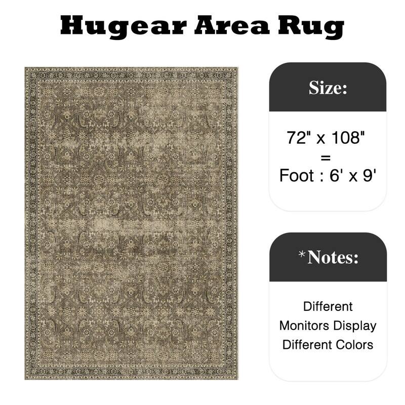 Machine Washable Rugs Brown Hallway Area Rug